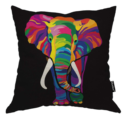Moslion Almohadas De Elefante, Color Arcoíris, Color Brill.