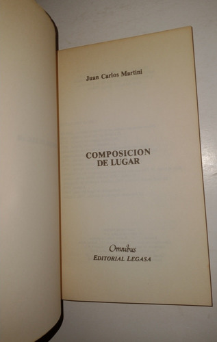 Composición De Lugar De Juan Carlos Martini (Usado)