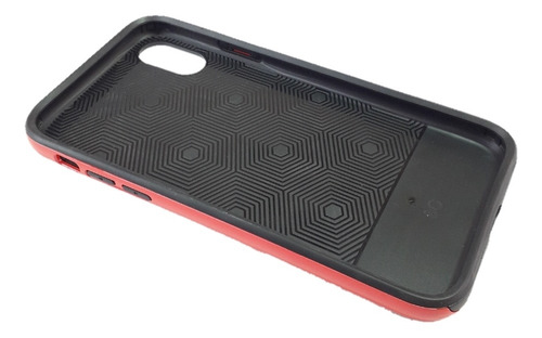 Imagen 3 de 3 de Protector Funda Compatible iPhone X/xs Case Black-red