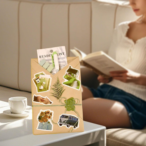 Fecha Con Un Libro Suministros De Álbumes De Recortes Verde
