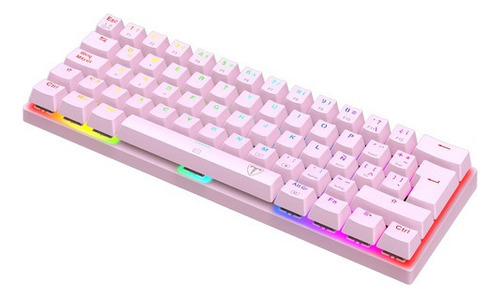 Teclado Gamer 60% T-dagger Arena Pink T-tgk321b-rgb Español Rosa Español Latinoamérica