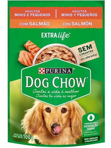 Alimento Húmedo Dog Chow Adulto Razas Pequeñas Salmón 100gr