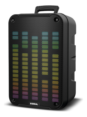 Parlante Soul Bluetooth Xl900 30w Led Color Luces Microfono Color Negro