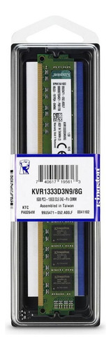 Memoria Ram Verde 8gb 1 Kingston Kvr1333d3n9/8g