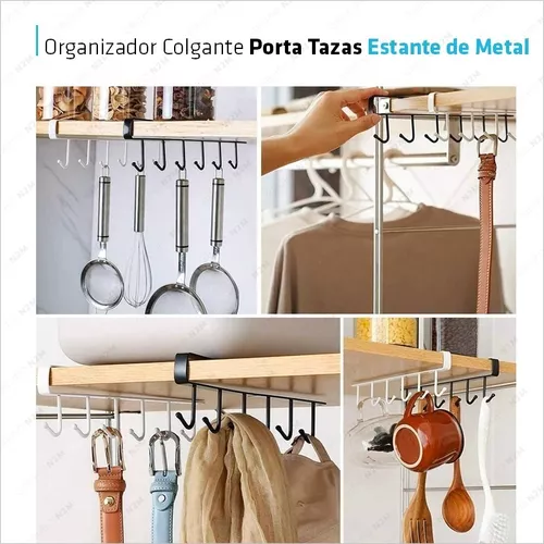 COLGANTE ORGANIZADOR DE TAZAS 10 GANCHOS