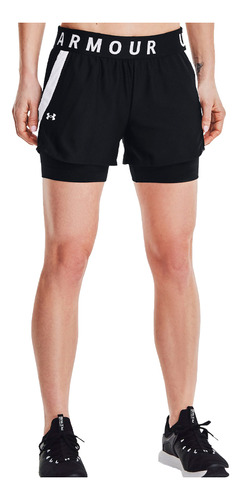 Shorts Play Up 2in1 Negro Jj deportes