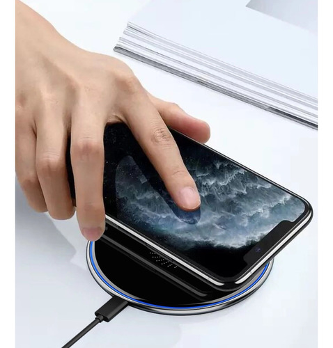 Cargador Con Base Inalámbrico 15w Para iPhone Samsung