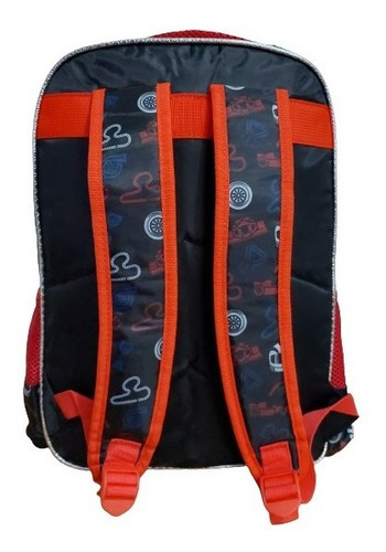 Mochila Escolar Carros Relampago Mc Queen Costas Aula Vozz Cor Preto
