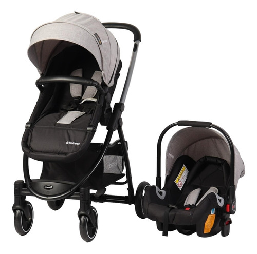 Coche Bebesit Alfa Travel System Moisés Gris 