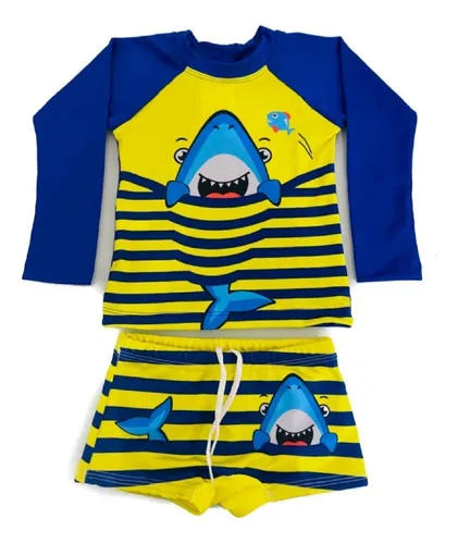 Roupa de banho com proteção solar infantil 2025
