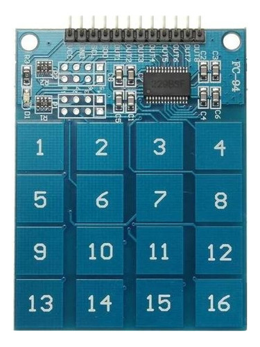 Módulo Teclado Capacitivo Arduino 4*4 16 Canales Ttp229