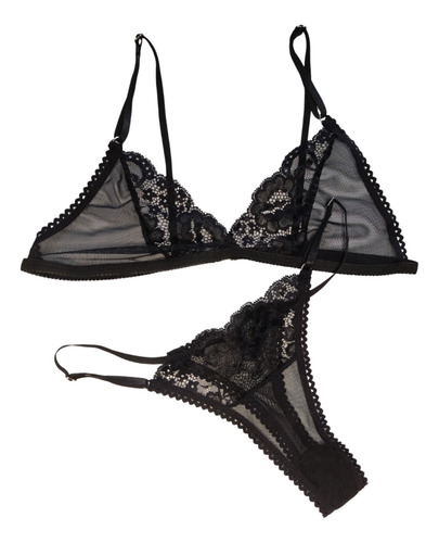 Imagen 3 de 7 de Pack X12 Conjunto Bralette De Encaje Less Regulable