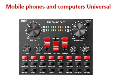 Imagen 4 de 5 de Microfono Brazo Estudio Condensador Y Consola De Sonido V8s
