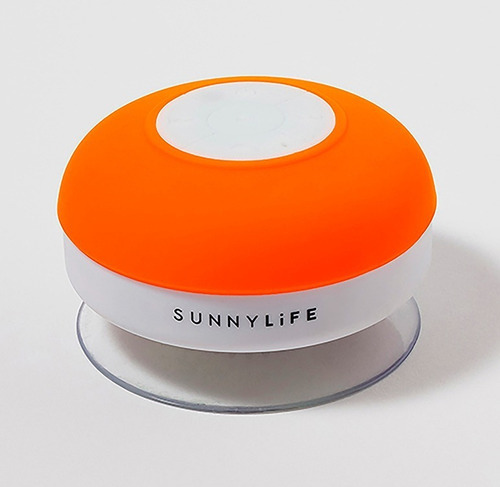Parlante Para Ducha Con Bluetooth Marca Sunnylife Color Naranja
