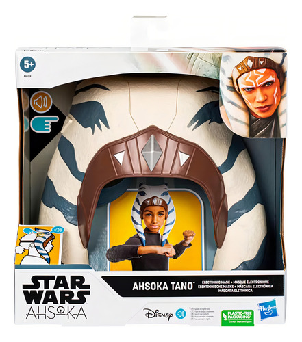 Star Wars Mascara Electronica Ahsoka Tano Con Sonidos Hasbro Color Crema