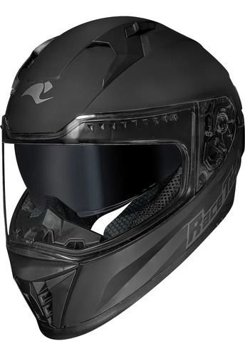 Capacete Race Tech Volt preto fosco com óculos embutidos tamanho 60 para moto