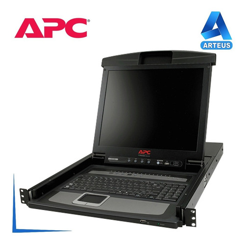 Apc Ap5808 Consola Kvm Lcd 17 Switch Análogo 8 Puertos 1u