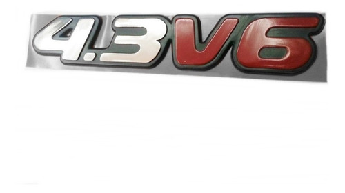 Emblema Adesivo Nome 4.3v6 Blazer S10 Vermelho