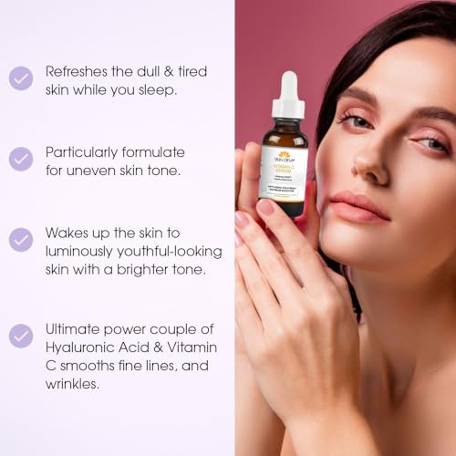 Suero Facial De 1 Oz Con Vitamina C Y Ácido Hialurónico + Su