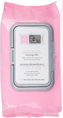 Global Beauty Care Premium Colágeno De Limpieza Paños-60 Toa