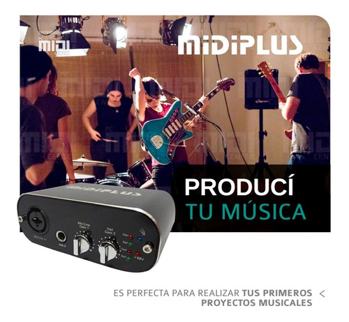 Imagen 4 de 10 de Promo Placa De Sonido Externa Usb Midiplus Audiolink Light