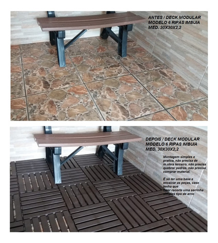 Deck Pallet Plásticos Para Varandas E Sacadas Kit C/ 9 Pç