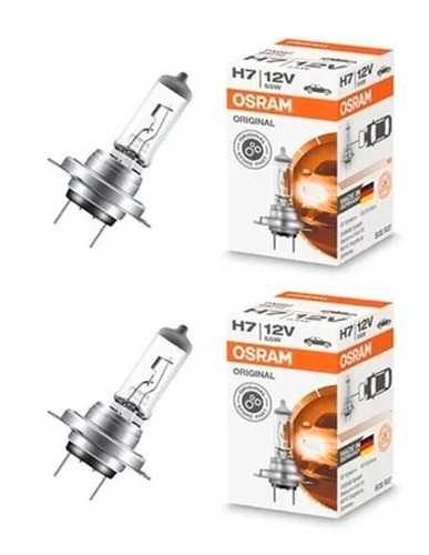 Lamparas Osram Germany H7 55w Blancas Bajas Cortas