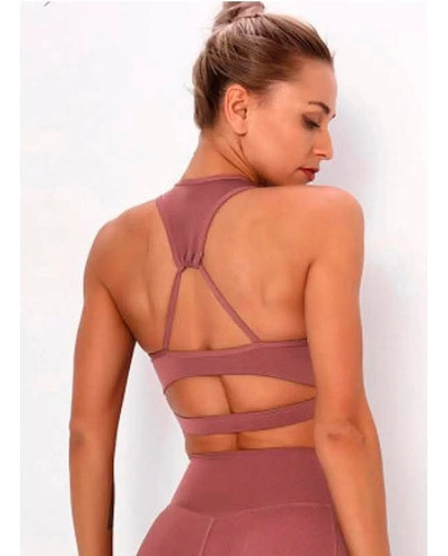 Top Deportivo Lycra Colombiana Gala Sport Woo Rosa Viejo Lisa Unitalla