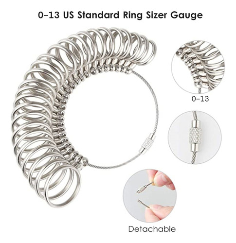 Herramienta De Medición De Anillos De Aluminio Con Conjunto