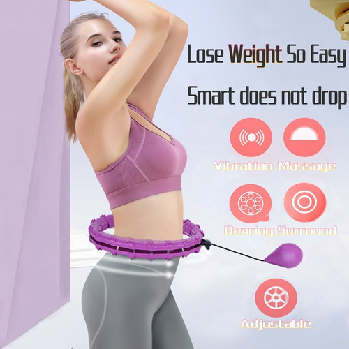 Hula Hoop Ajustable Inteligente, 24 Nudos Hula Hoops Fitness