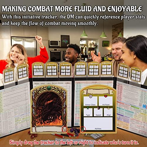 Dnd Initiative & Combat Tracker Juego De 6 Piezas De Acrílic