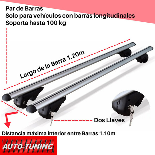 Barras Porta Equipaje Oval Con Llave Suran Spin Stepway
