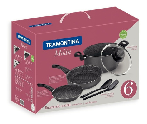 Batería De Cocina Tramontina 6 Pz Antiadherente Starflon