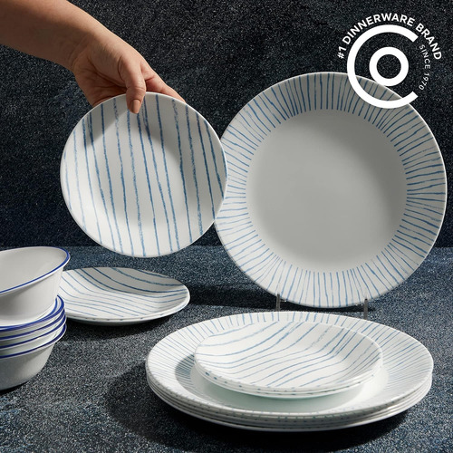 Juego De Platos 26 Cm Redonda 18 Pz Vidrio