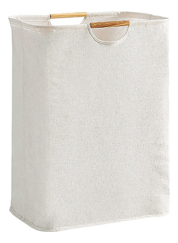 Cesto Plegable 80l Lavandería Impermeable Peva Asas Madera