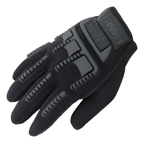 Guantes Tácticos Militares Moto Airsoft Negro Verde Camu Talle L