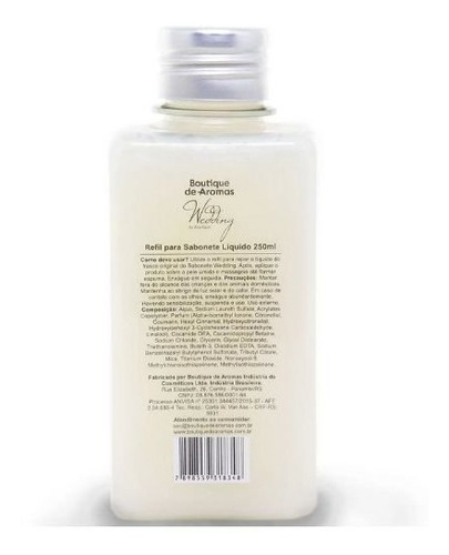 Refil Sabonete Líquido Boutique De Aromas Wedding 250 Ml