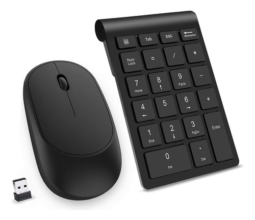 Combo De Teclado Numérico Inalámbrico Y Mouse, Portátil Ultr