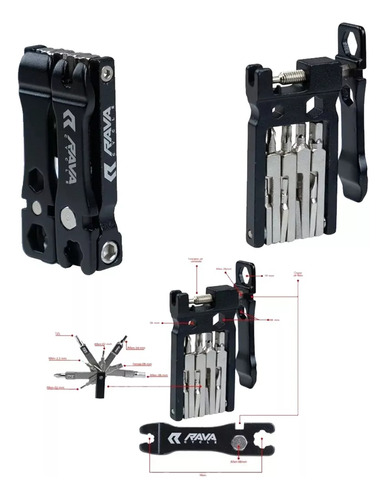 Kit Ferramenta Chaveiro Allen Rava Tsw 20 Funções Alumínio