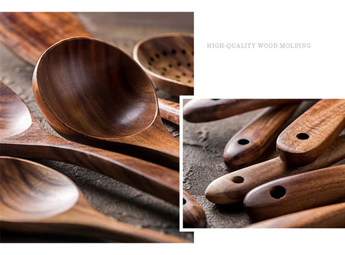 A Utensílios De Cozinha De Madeira E Colheres De Cozinha, 4