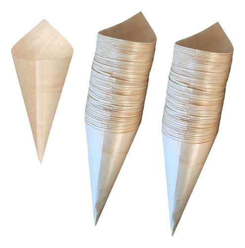 100x Conos De Postre Soporte Para Helado Conos De 17cmx24cm