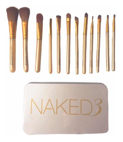 Brochas Naked3 X 12 Und Set Maquillaje Profesional