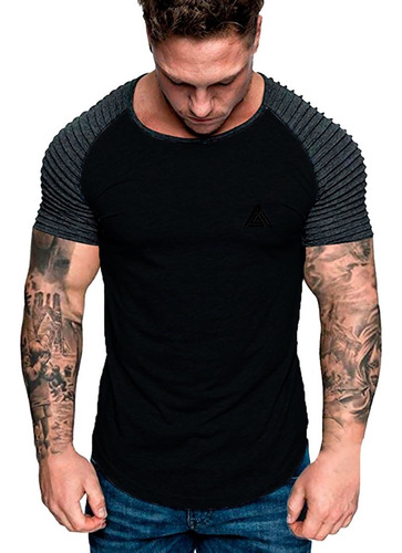 Remera Entallada Hombre Algodon Slim Fit Jersey Peinado A27