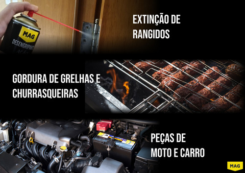 Kit 12 Desengripantes Mag P/ Limpeza Armas, Máq E Equip.