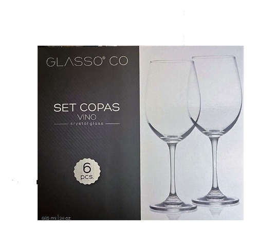 Set Copa De Vino Cristal Glasso ® Color Transparente