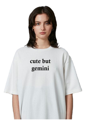 Remera Cute But Geminis Personalizada Unisex Algodón Tarot