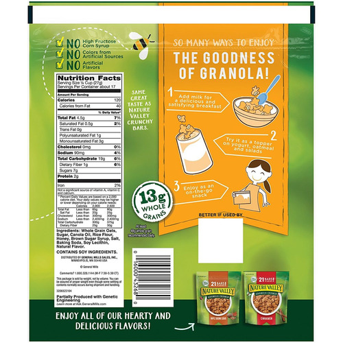 Nature Valley Granola Crunch, Avena 'n Honey, De 16 Onzas