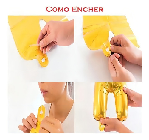 Kit de 6 globos lunares metálicos con decoración de estrellas doradas y plateadas