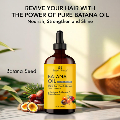 Aceite Capilar Botanic Hearth Raw Batana 100% Puro, 60 Ml, P