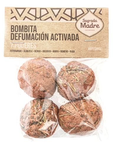 Bombitas Defumación Sagrada Madre (bolsita X 4 Unid.) 